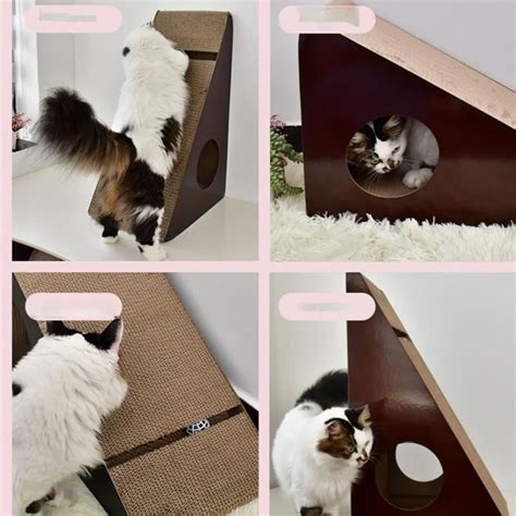 Vvikizy Grattoir pour chat Grattoir triangulaire pour chat jouet à