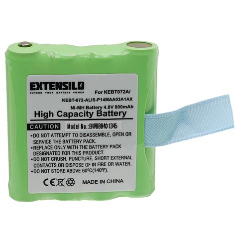 EXTENSILO Batterie Remplacement Pour Midland BATT 4R BATT4R KEBT 072