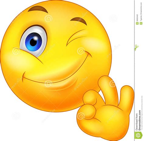 Emoticon Sorridente Con Il Segno Giusto Emoticon De Amor Emoticones