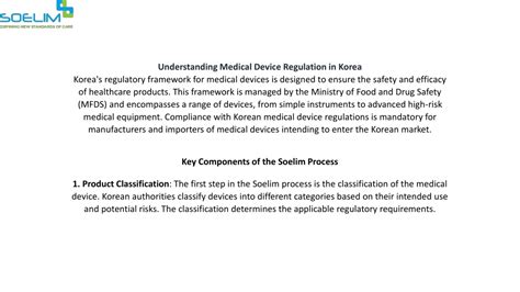 Ppt Navigating Medical Device Regulation In Korea With Soelim