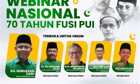 HIMA PUI Jawa Barat Gelar Webinar Nasional 70 Tahun Fusi PUI