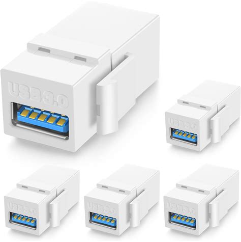 Diytech Usb 3 0 Keystone Jack Inserts Female To Female Usb Connector For Keystone