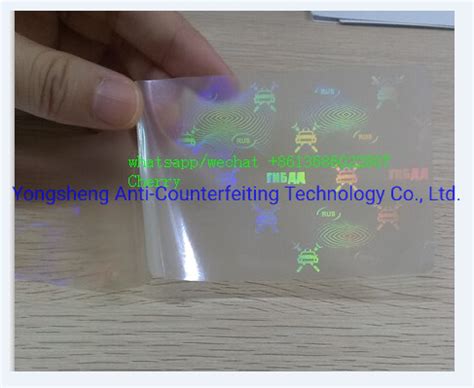 ID Card Driver License Transparent Hologram Sticker Label Lamination