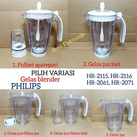 Jual Gelas Jus Plastik Blender Philips Fullset Sparepart Untuk Type Hr