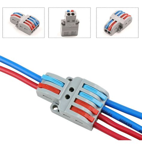 5pçs Conector Emenda Derivação 2x4 Fio Alavanca MercadoLivre