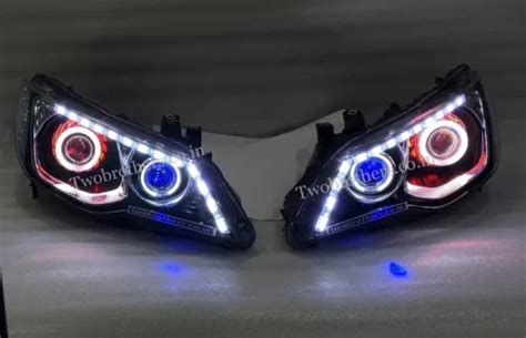 Honda Civic Dual Projector Headlights With Matrix Drl With Rgb Demon