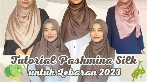 Tutorial Pashmina Silk Menutup Dada Untuk Lebaran Simple Dan