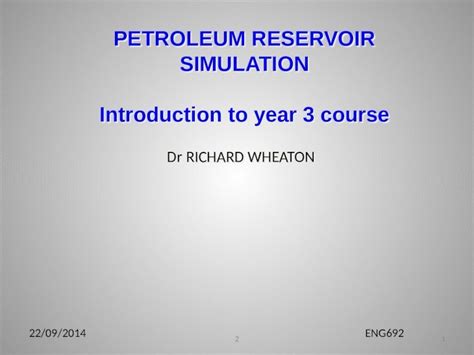 Pptx Petroleum Reservoir Simulation Basics L Dokumen Tips