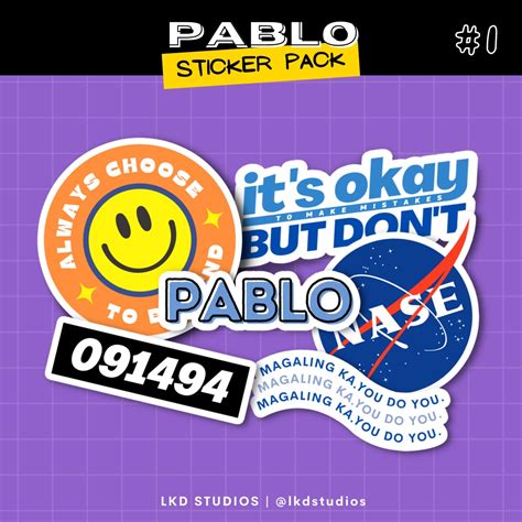 SB19 PABLO Sticker Pack 1 Waterproof Vinyl Sticker Merch Lazada PH