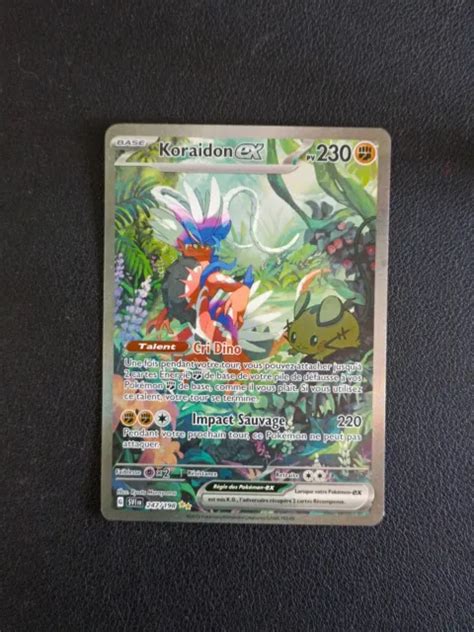 CARTE POKÉMON KORAIDON EX 247 198 Full Art Écarlate et Violet EV01 FR