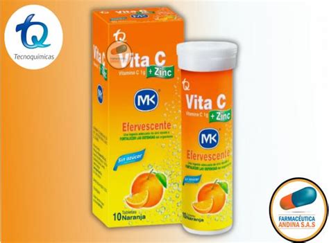 VITAMINA C NARANJA ZINC EFERVESCENTE FRASCO X 10 TABLETAS MK