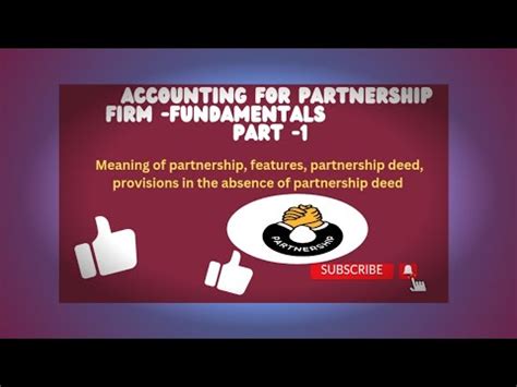 Accounting For Partnership Firm Fundamentals Class 12 YouTube