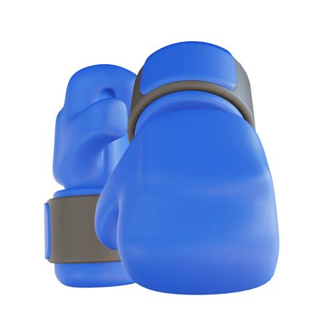 3D illustration blue boxing gloves sport 10851374 PNG