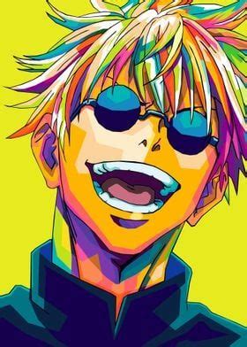 An Image Of A Man With Colorful Hair And Sunglasses On His Face