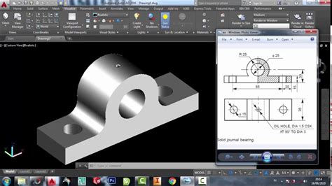 Autocad 2dimensi Ke 3dimensi Pemula 38 Teknik Mesin Youtube