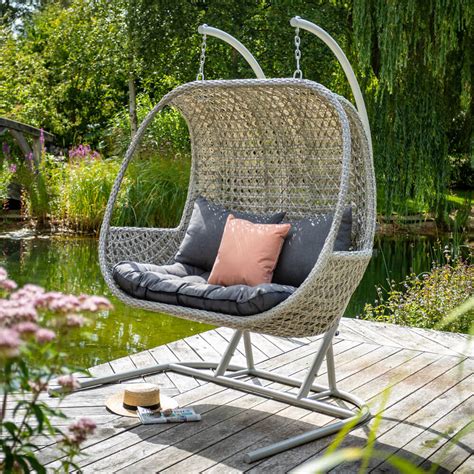 2020 Hartman Heritage Double Cocoon Chair - Ash/Slate | InsideOut Living