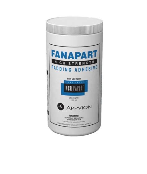 Carbonless Fanapart Padding Adhesive Quart