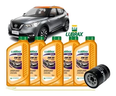 Kit Troca De Óleo Nissan Kicks 1 6 2018 5w30 Lubrax Parcelamento sem