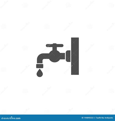 Silhouette Plumbing Icon Vector Stock Vector Illustration Of Faucet