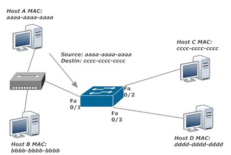 Ccna And Network Tutorial How A Switch S Mac Address Table Is Built