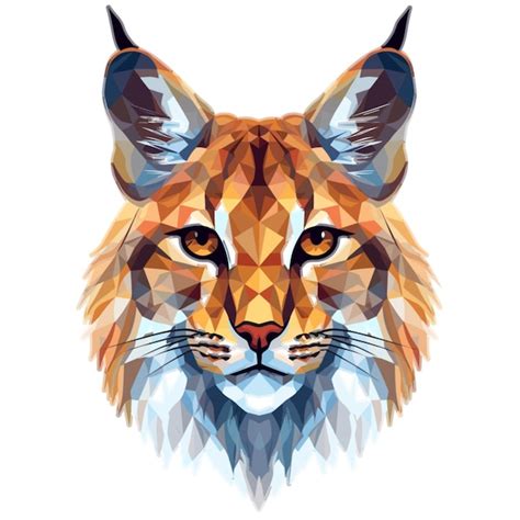 Vector De Lince Sobre Fondo Blanco Vector Premium