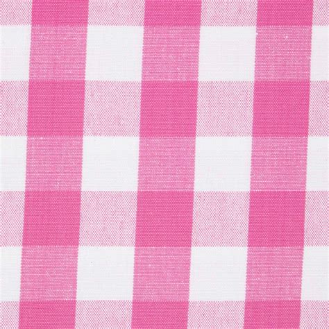 Tissu Grands Carreaux Vichy Rose Coton