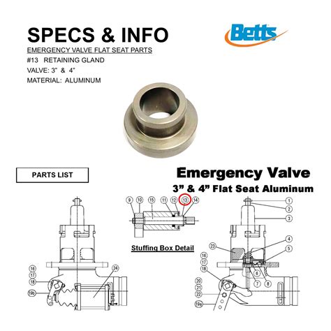 Valve O Ring Retain 6 Betts Gbm Trailer Service