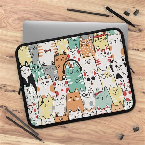 Cute Kawaii Cat Laptop Cover, Cat Laptop Sleeve, 15 17 Laptop Case ...