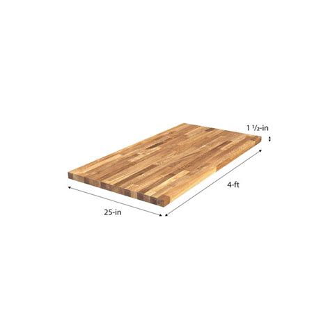 Sparrow Peak 4 Ft X 25 In X 1 5 In Natural Wood Oak Butcher Block