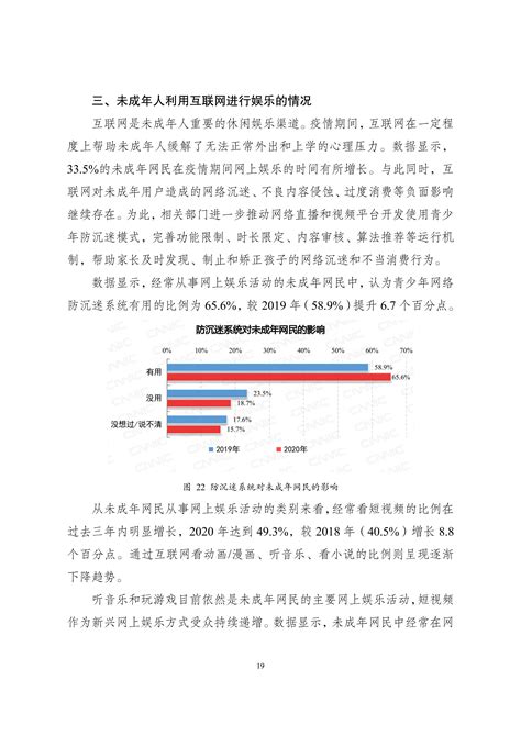 2020年全国未成年人互联网 使用情况研究报告 视频中国