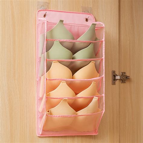 Loopsun 3d Closet Hanging Lingerie Organizer Mesh Bag Hanging Storage Bag For Bra Socks Lingerie