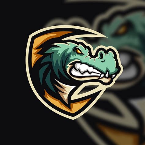 Alligator Esport Logo Vector Premium