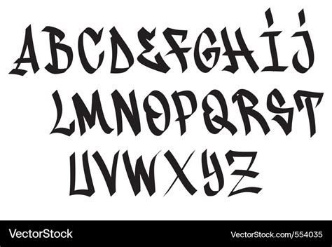 Graffiti font Royalty Free Vector Image - VectorStock