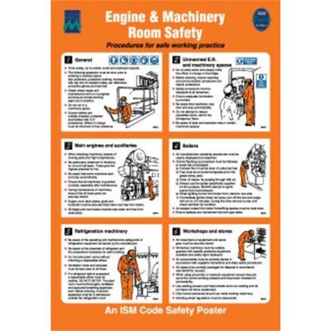 Jual IMO ISM Code Poster Engine Machinery Room Safety Poster IMPA