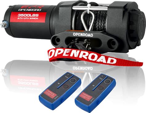 OPENROAD Winch 3500Lbs With Synthetic Rope Kits 12 Volts Waterproof