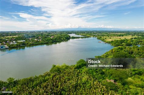 Aerial Of A Tributary Of The Agno River In Pangasinan Stock Photo ...