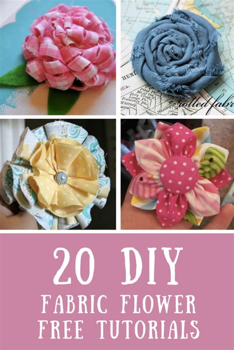 20 Fabric Flower DIY Free Tutorials