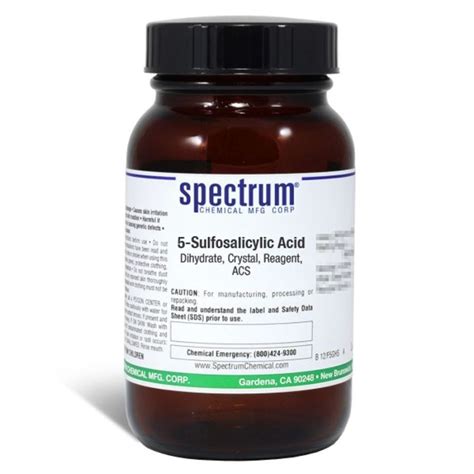 5 Sulfosalicylic Acid Dihydrate Crystal Reagent ACS