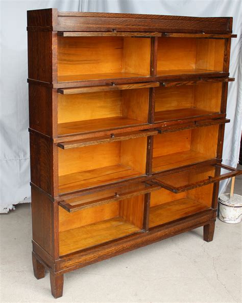 Bargain John S Antiques Antique Mission Oak Bookcase Unusual Double