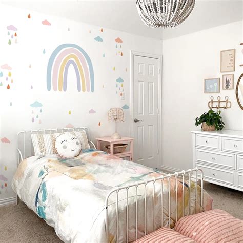 Nursery Boho Rainbow Wall Decals Wallpapers - Wallpaper Canada