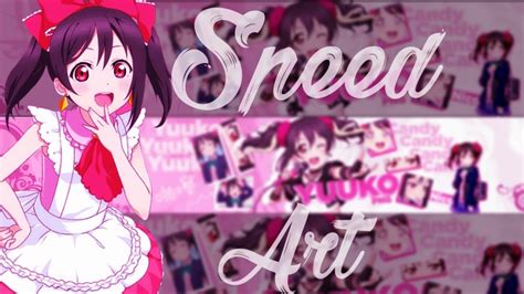 Speed Art Banner Candy Anime Yuukopng [ps Touch] Youtube