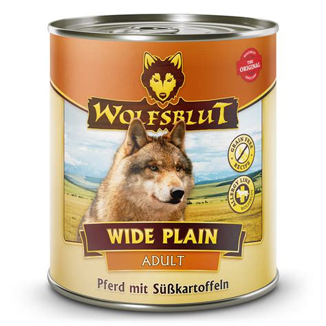 Wolfsblut Wide Plain Pferd mit Süßkartoffeln Adult Nassfutter 24 x 800 g