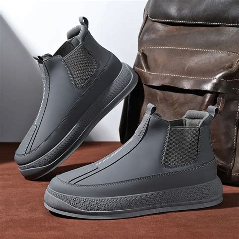 Ligeras Botas Chelsea Con Plataforma Para Hombre Bailongas