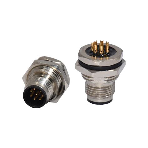 Ip67ip68 M12 Frontrear Panel Connector Socket 3pin 4pin 5pin 8pin 12pin 17pinpcbsolder Type