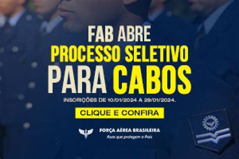 Fab Abre Processo Seletivo Para Cabos Tempor Rios Ag Ncia Gov