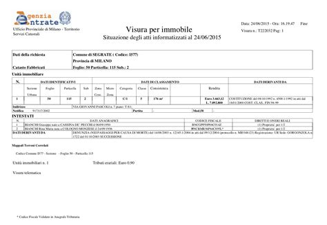 Visura Catastale Per Persona Fisica Provincia CatastoFast