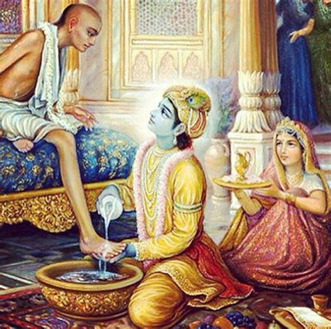 Krishna Washing The Feet Of Kuchela