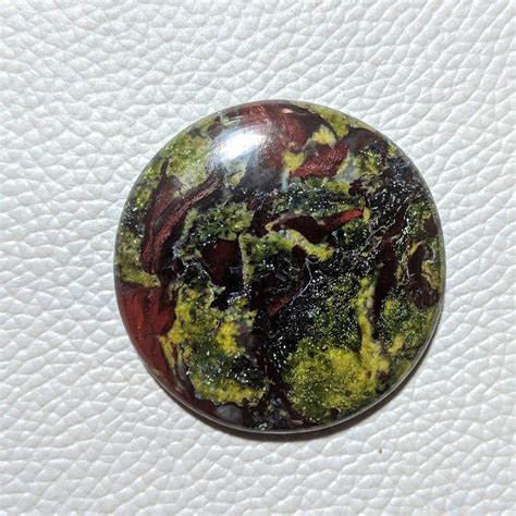 Round 40 MM Dragon Blood Jasper Gemstone Palm Gemstone Cabochon Loose