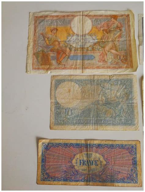 Troc Echange Lot de 6 billets de banque français de 1938 à 1968 sur