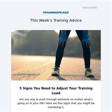 5 Signs Youre Overtraining TrainingPeaks